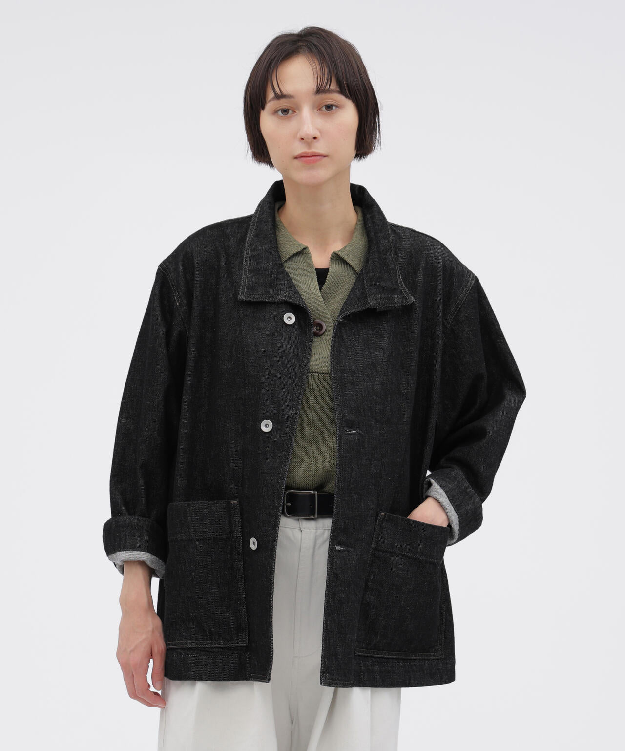 CANTON BLACK DENIM BLOUSON | MARGARET HOWELL（マーガレット