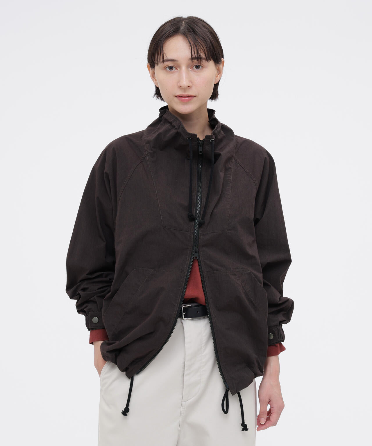 MHL. マーガレットハウエル コットンナイロンフーデッドジャケット 美品 MHL. マーガレットハウエル コットンナイロンフーデッドジャケット 美