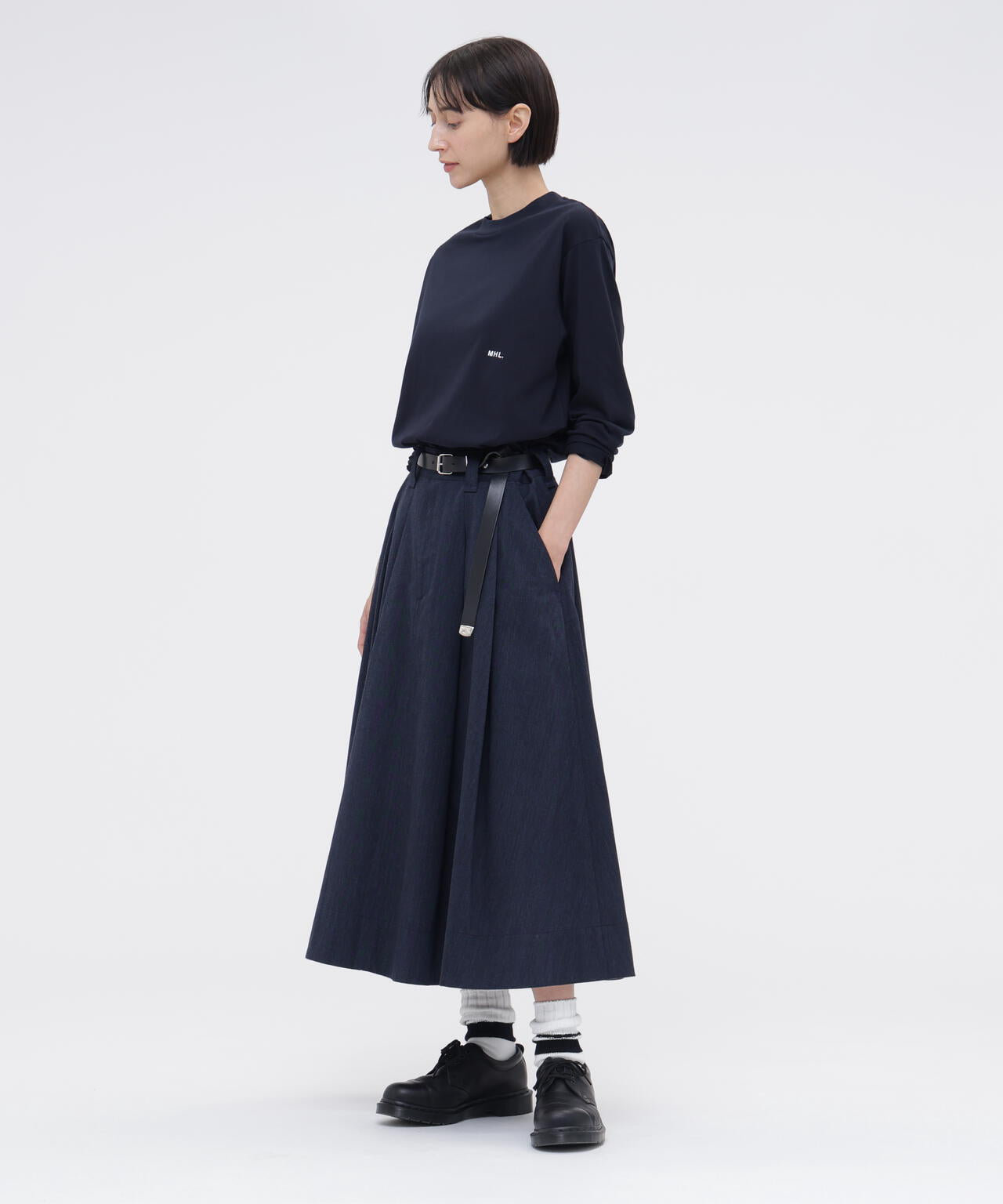 WOOL COTTON TWILL SKIRT | MARGARET HOWELL（マーガレット・ハウエル