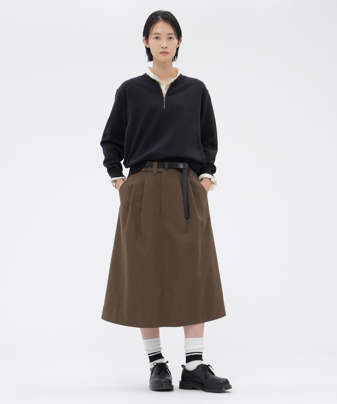 WOOL COTTON DRILL SKIRT | MARGARET HOWELL（マーガレット・ハウエル