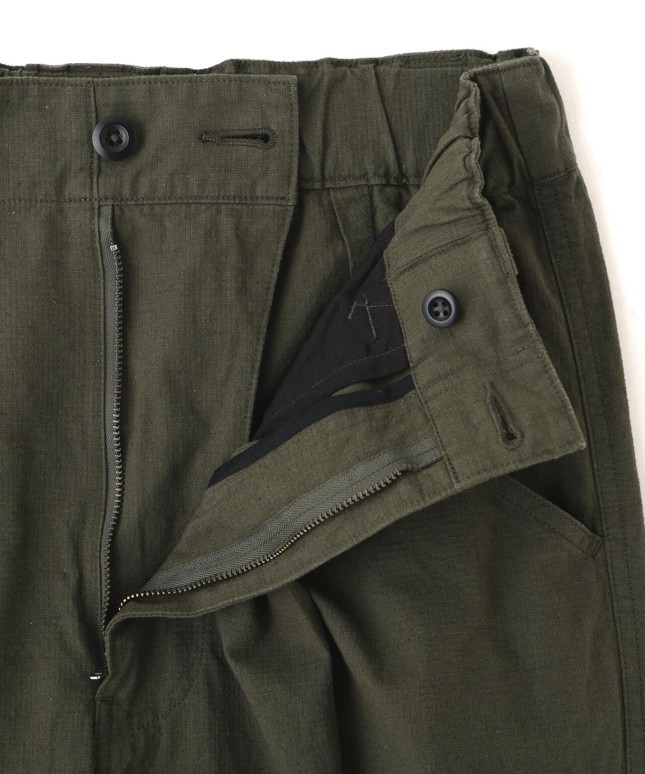 COTTON LINEN TINY RIPSTOP TROUSERS