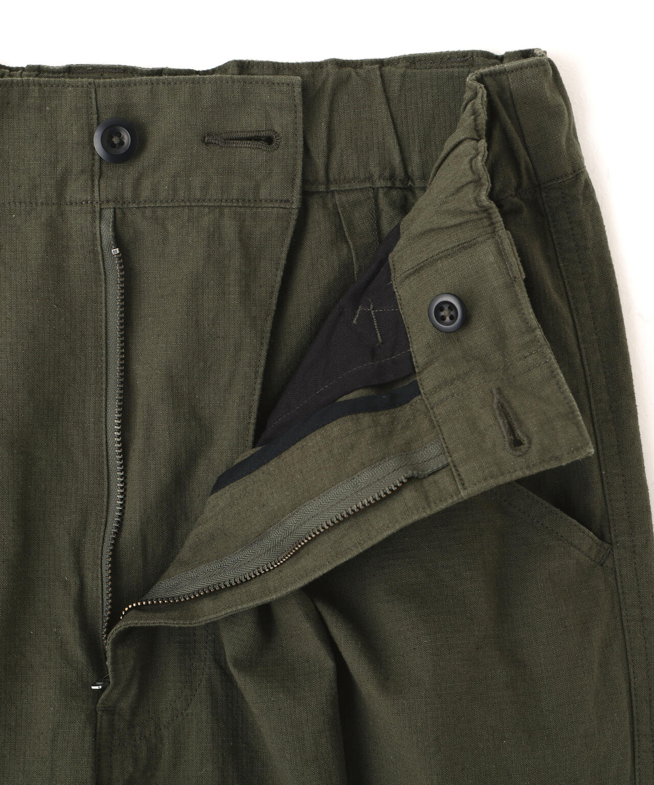 COTTON LINEN TINY RIPSTOP TROUSERS