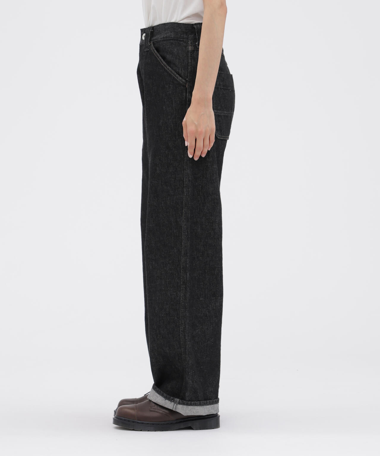 CANTON BLACK DENIM TROUSERS | MARGARET HOWELL（マーガレット