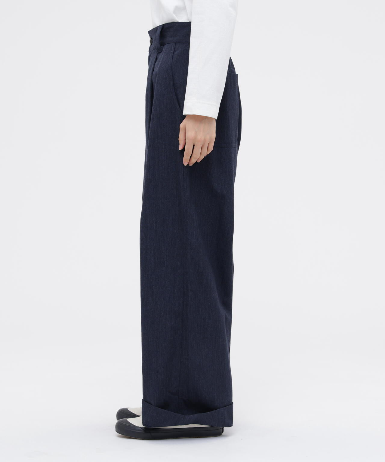 WOOL COTTON TWILL TROUSERS | MARGARET HOWELL（マーガレット