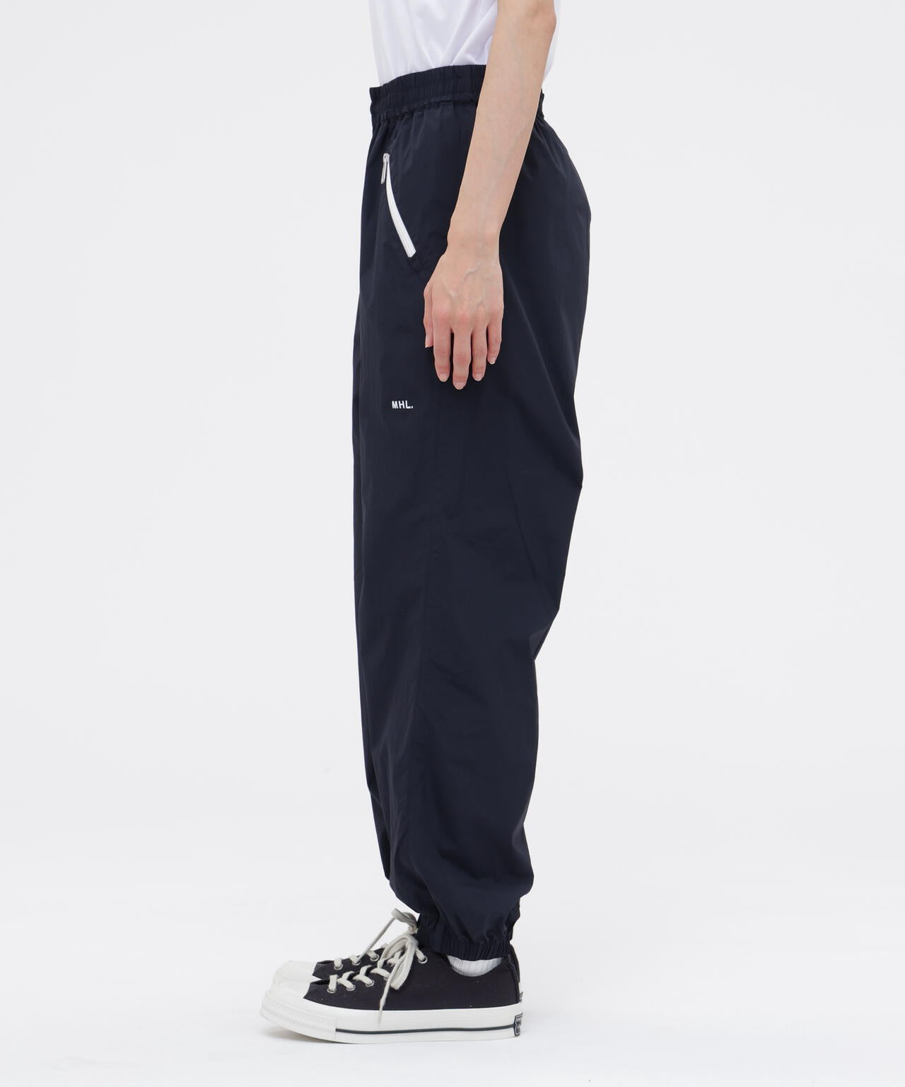 MHL. UTILITY WEAR LIGHTWEIGHT NYLON POPLIN TROUSERS | MARGARET