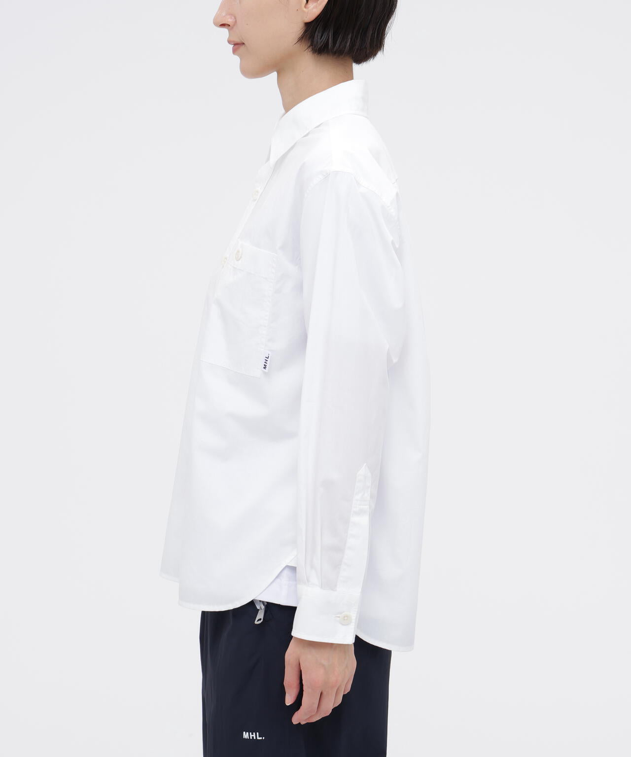 MHL. UTILITY WEAR PIECE DYED COTTON POPLIN SHIRT | MARGARET HOWELL