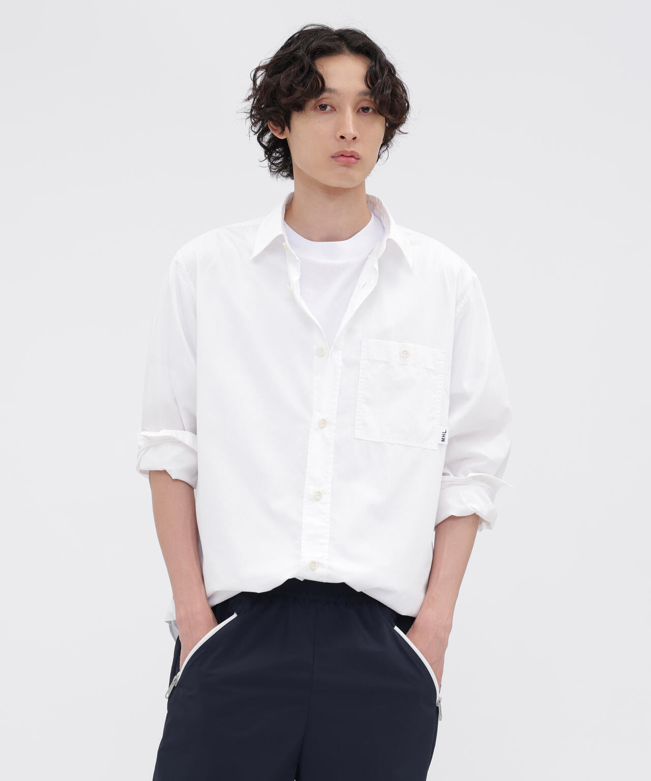 MHL. UTILITY WEAR PIECE DYED COTTON POPLIN SHIRT | MARGARET HOWELL