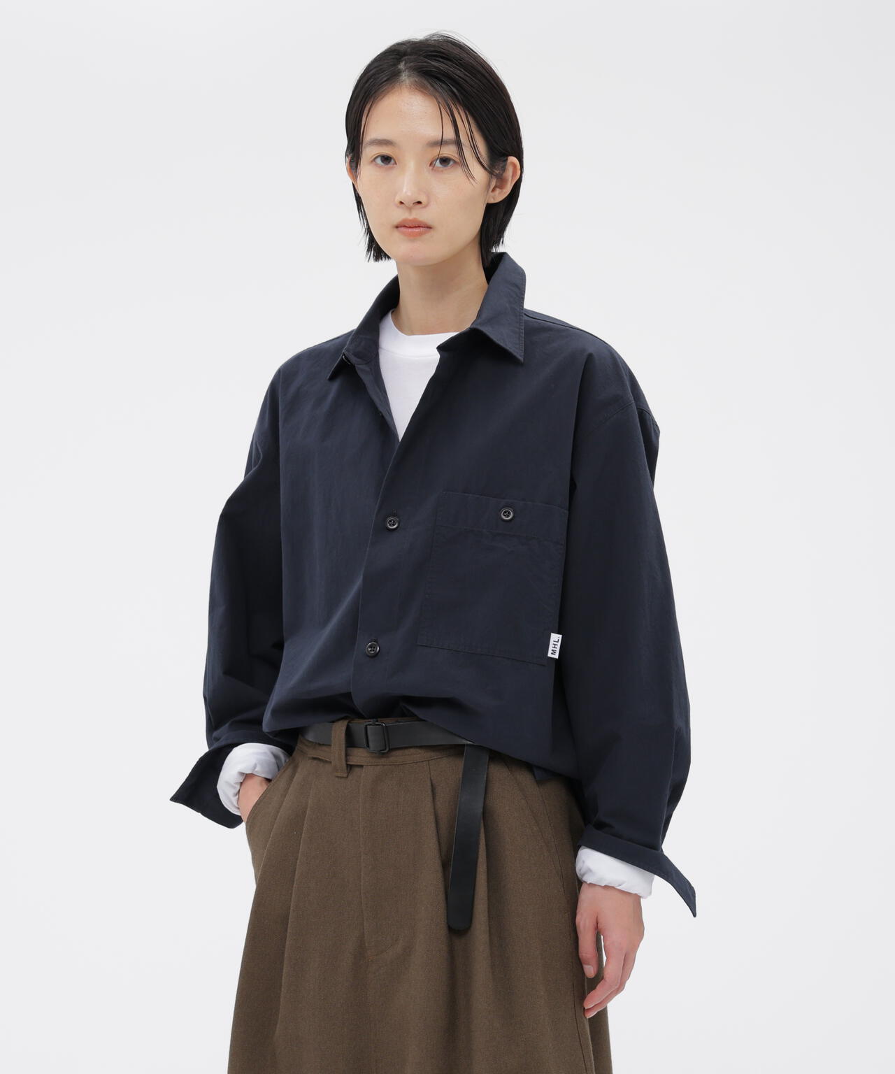 TOUGH COTTON SHIRTING POPLIN SHIRT | MARGARET HOWELL（マーガレット