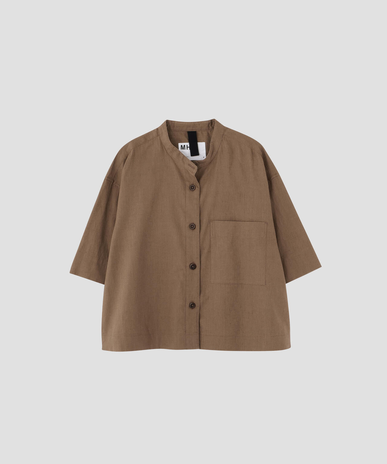 SURFACE DYED COTTON LINEN SHIRT