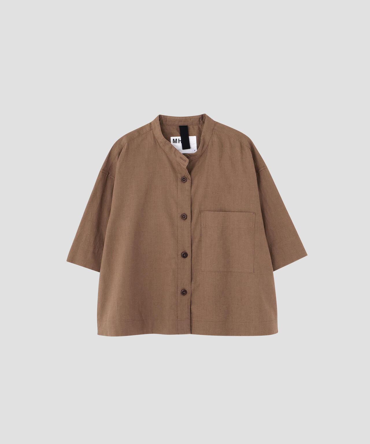 SURFACE DYED COTTON LINEN SHIRT