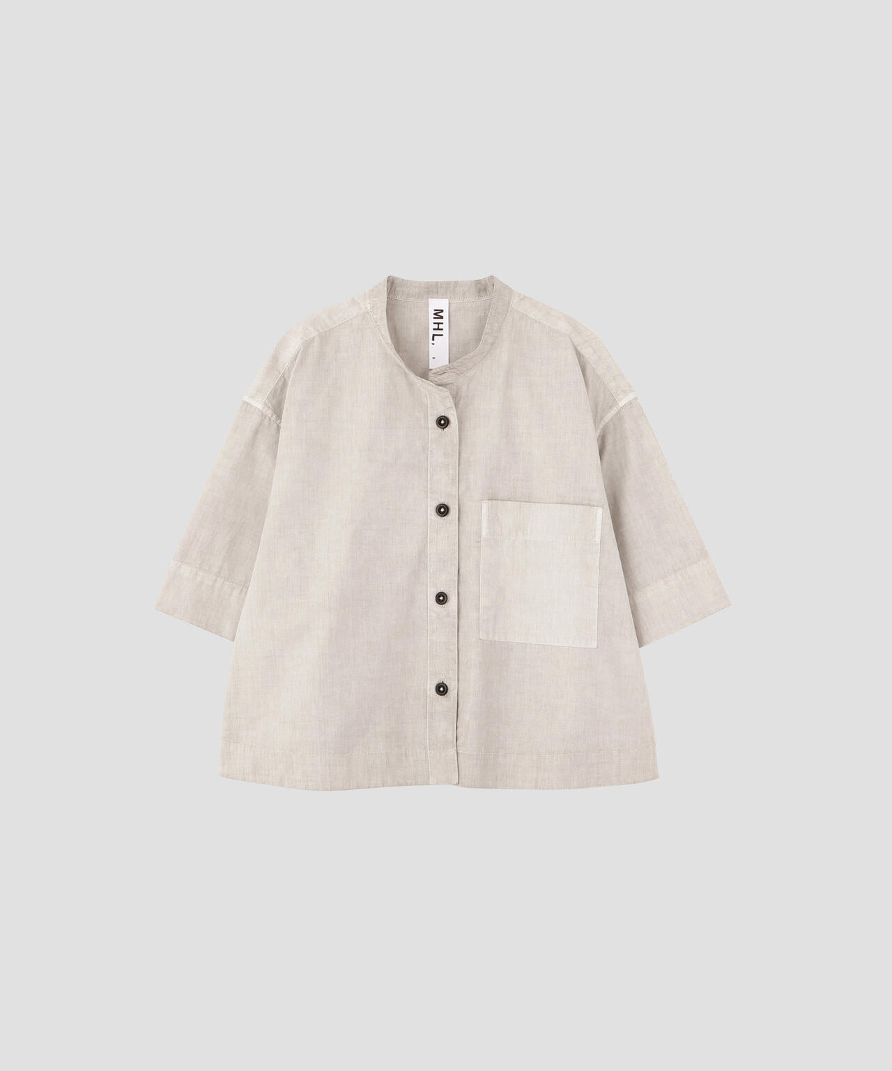 CARBON DYED COTTON POPLIN SHIRT
