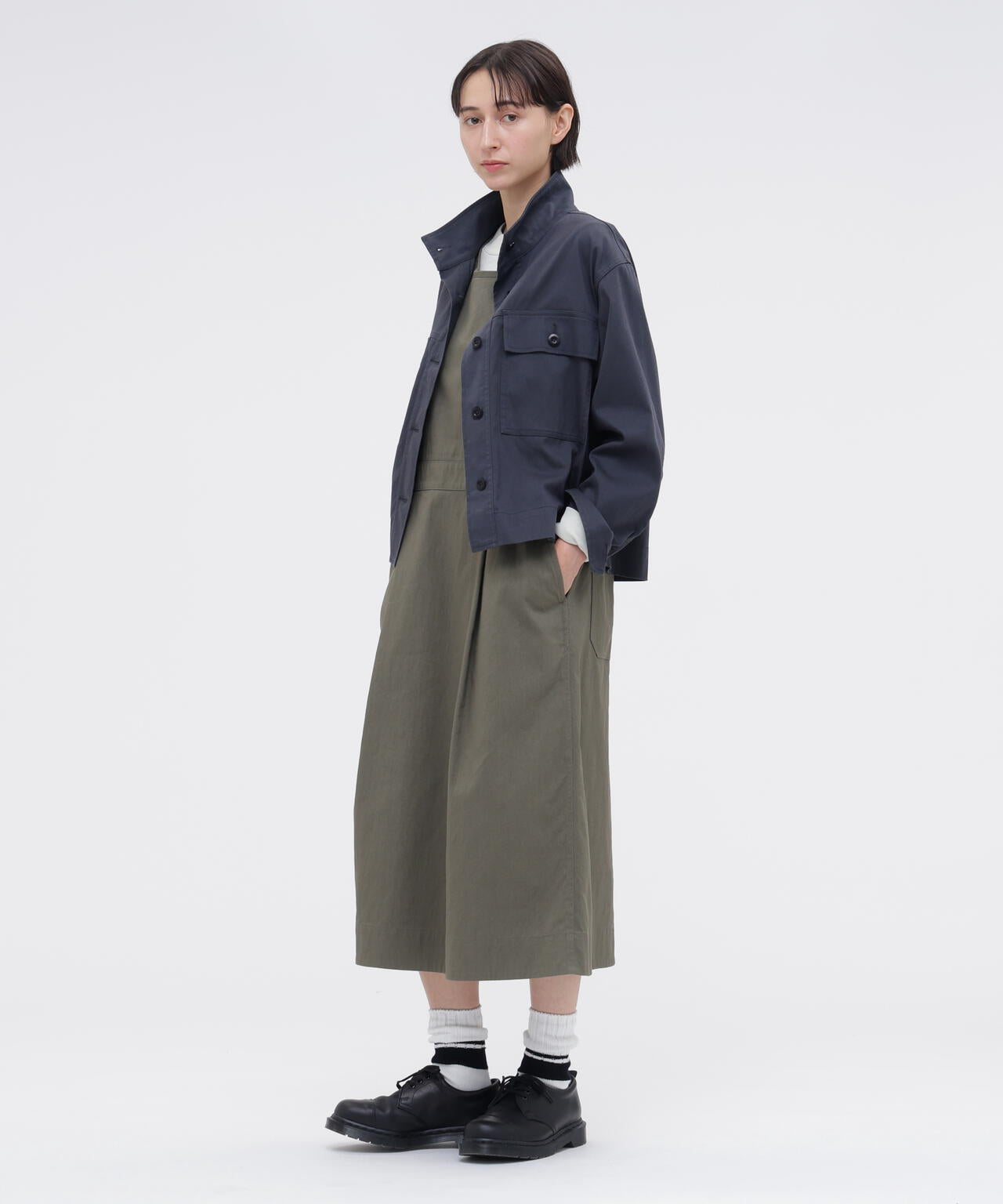 COTTON NYLON TWILL DRESS | MARGARET HOWELL（マーガレット・ハウエル
