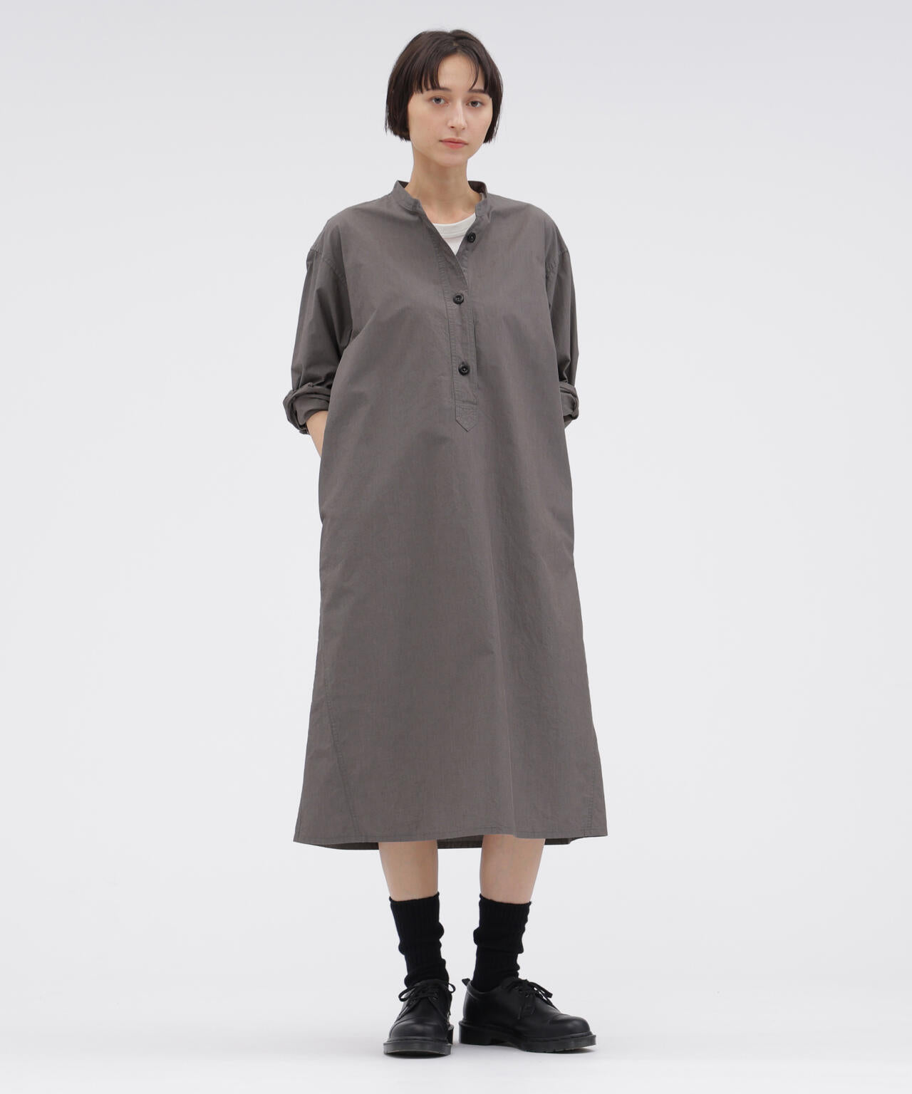 マーガレットハウエル FINE END ON END COTTON （L） END ON END WEAVE COTTON DRESS | MARGARET HOWELL（マーガレット