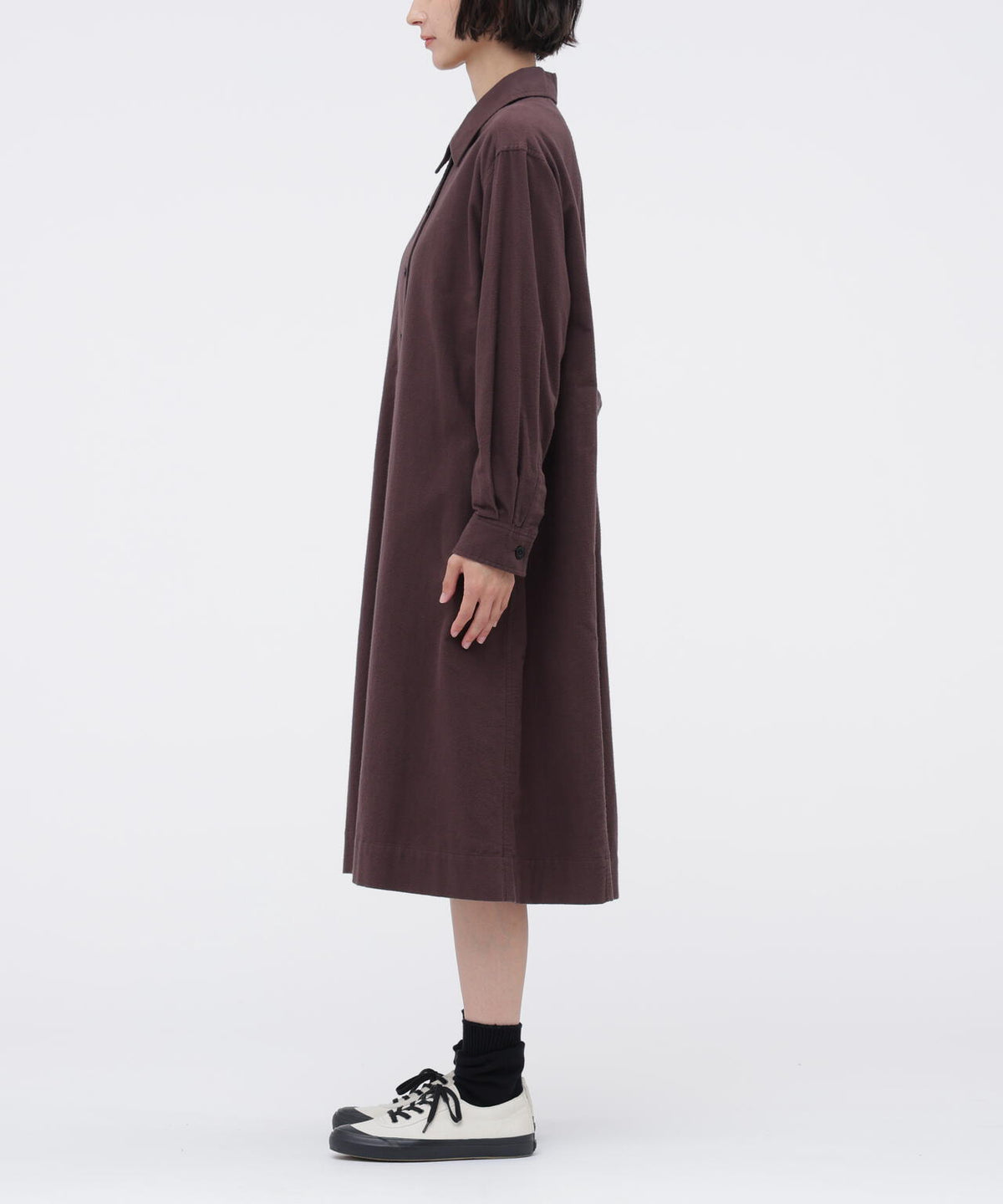 COMPACT BRUSHED COTTON DRESS