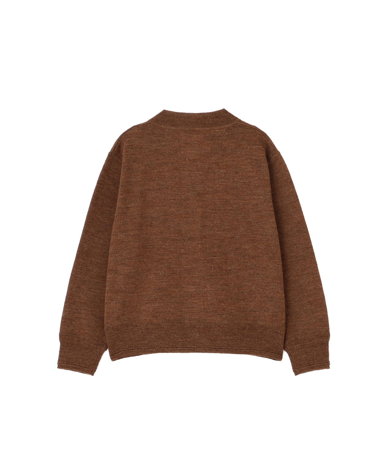 タグ付✨マーガレットハウエル　麻×綿ニット　モックネック　ブラウン茶　M ASH WOOL KNITWEAR | MARGARET HOWELL（マーガレット・ハウエル