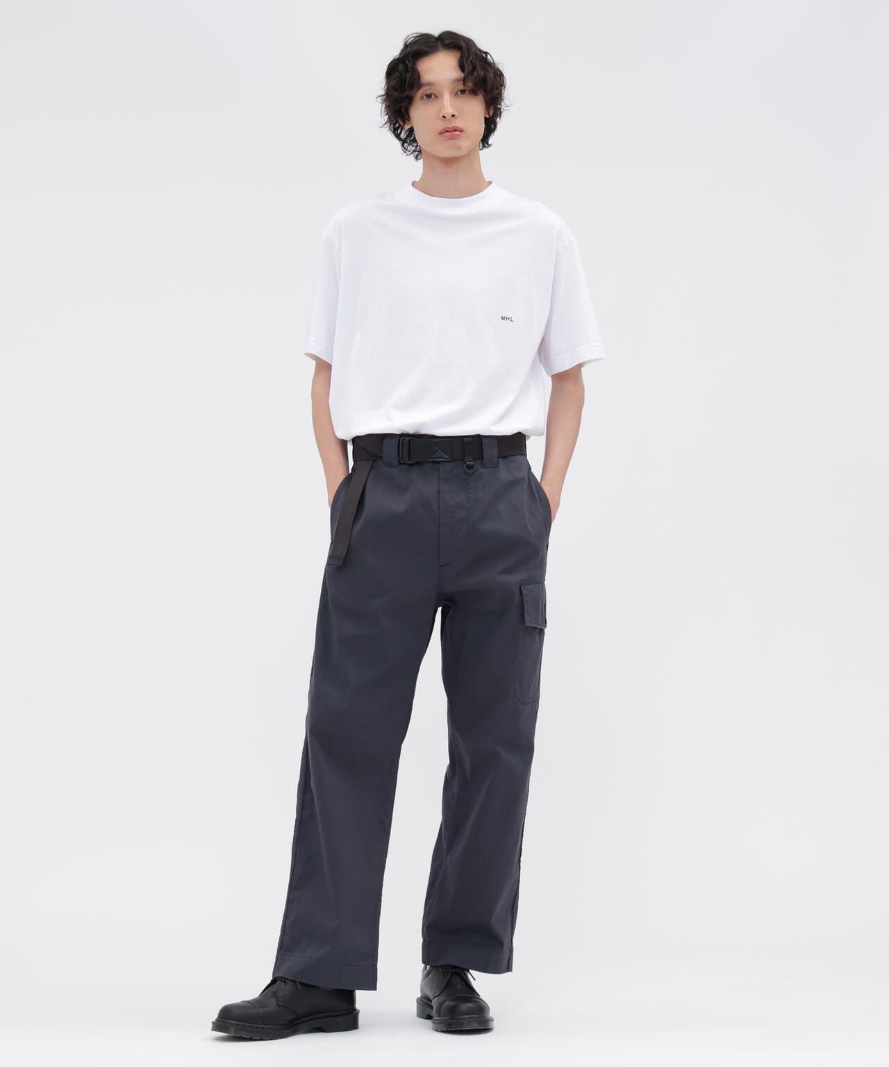 MHL. UTILITY WEAR COTTON POLYESTER PLAIN JERSEY TOP