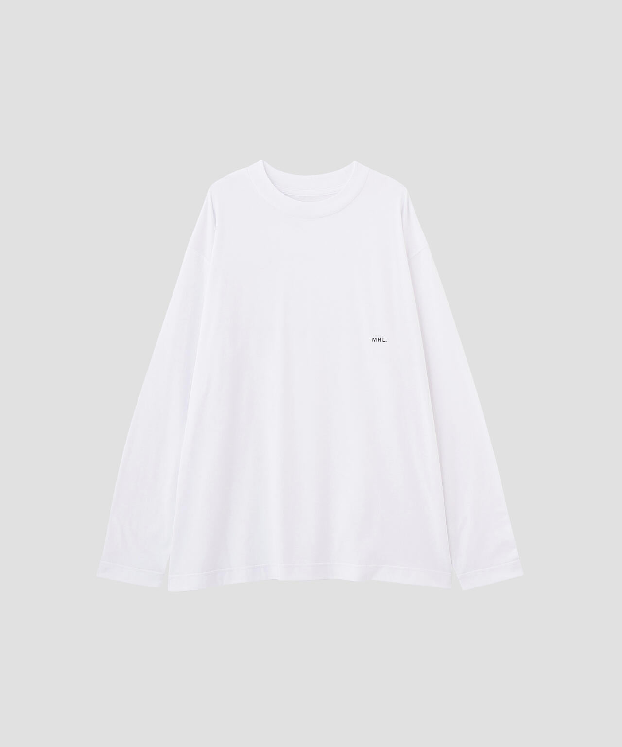 MHL. UTILITY WEAR COTTON POLYESTER PLAIN JERSEY TOP | MARGARET