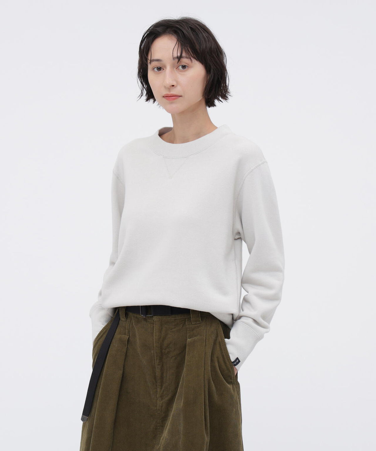 LIGHT LOOPBACK COTTON CREW NECK