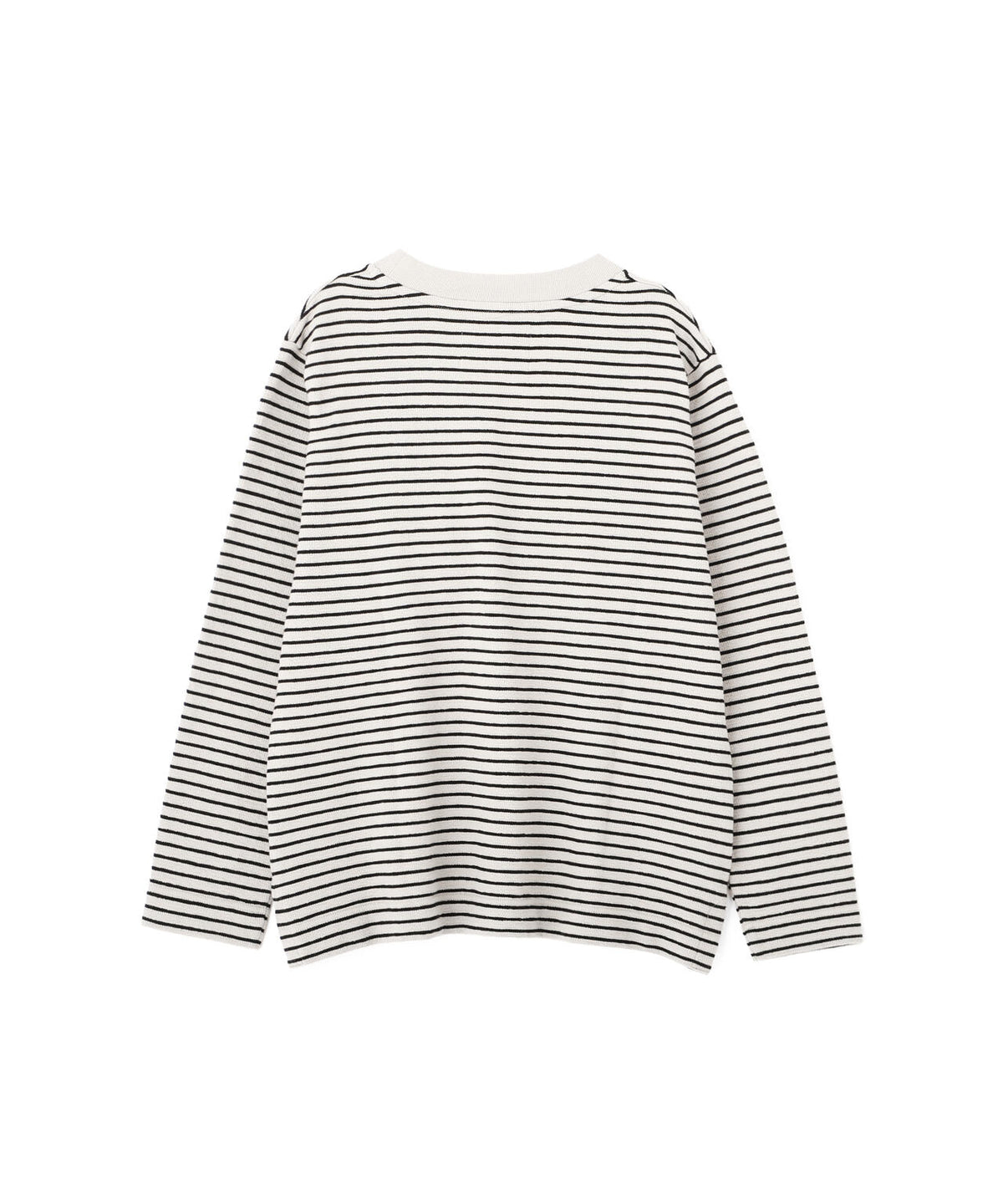 TEXTURED COTTON STRIPE TOP