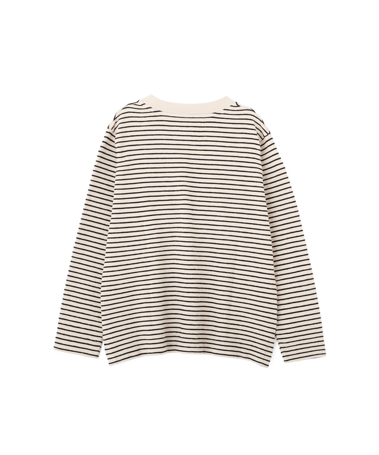 TEXTURED COTTON STRIPE TOP