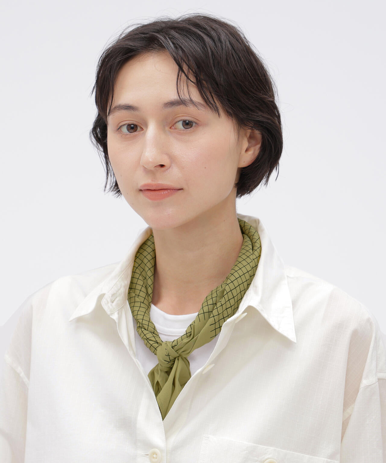 PLAIN GRID SCARF | MARGARET HOWELL（マーガレット・ハウエル