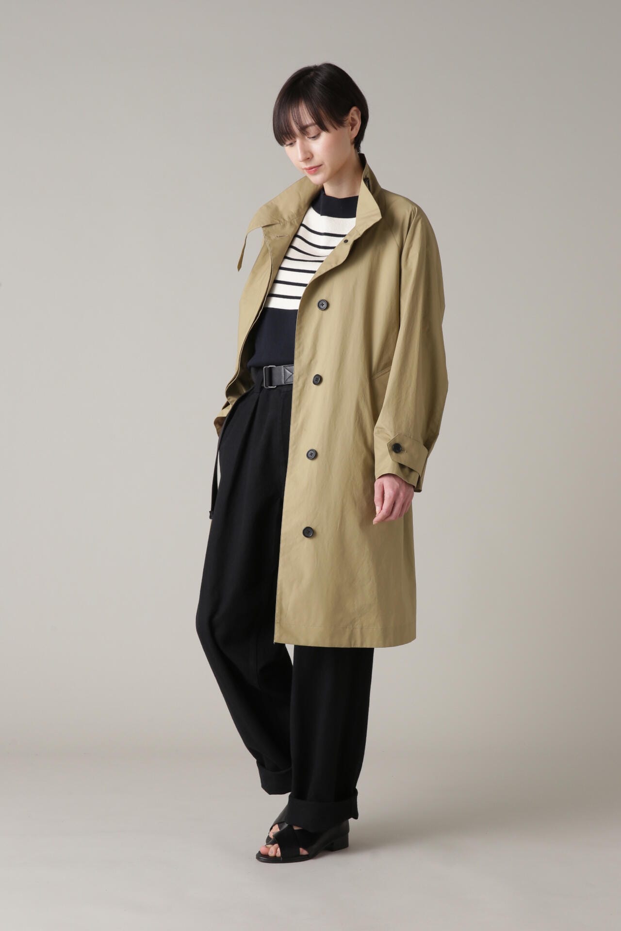 MHL．エムエイチエル　コットン　リネン　コート　ブラック　黒 WORN LINEN COTTON DRILL | MHL.（エムエイチエル） ｜【公式】通販mix