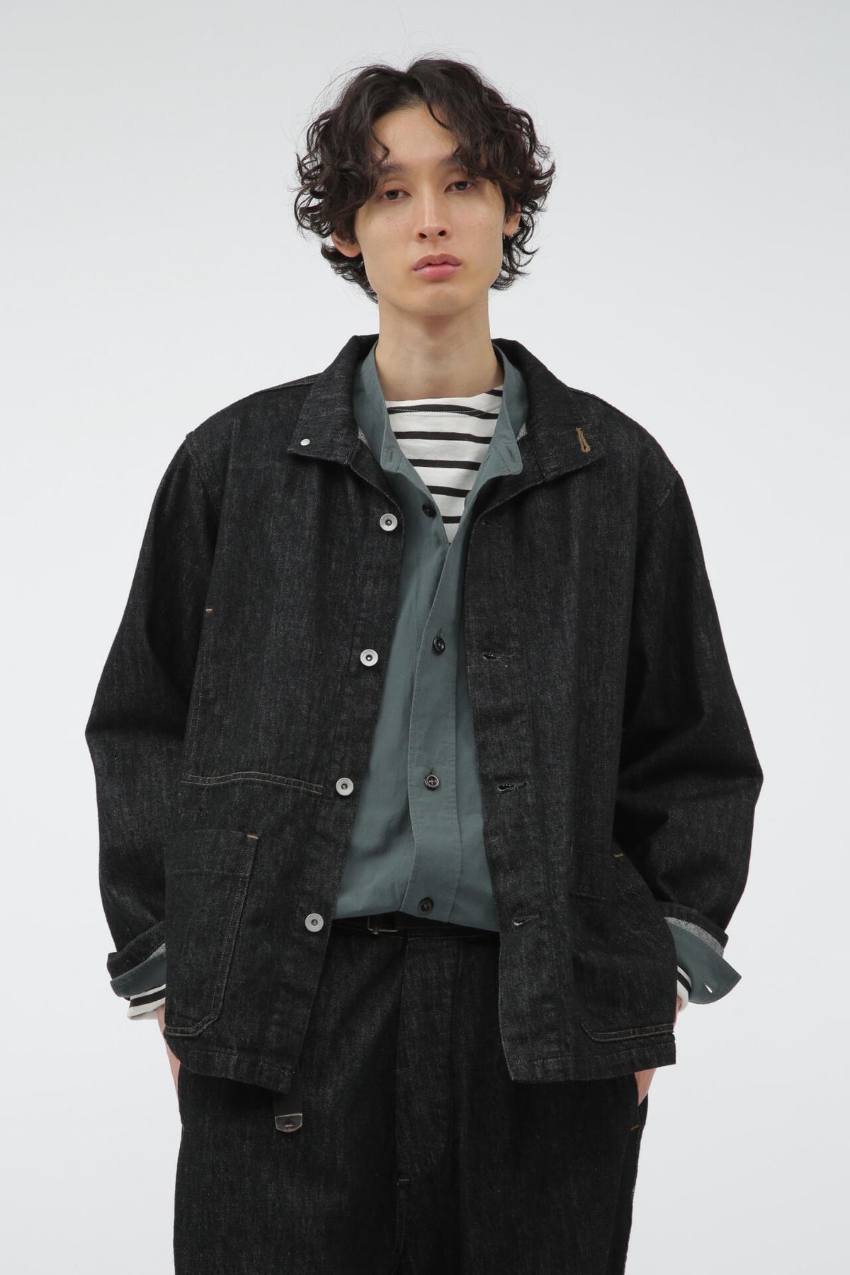 CANTON LIGHT DENIM BLACK | MARGARET HOWELL（マーガレット・ハウエル 