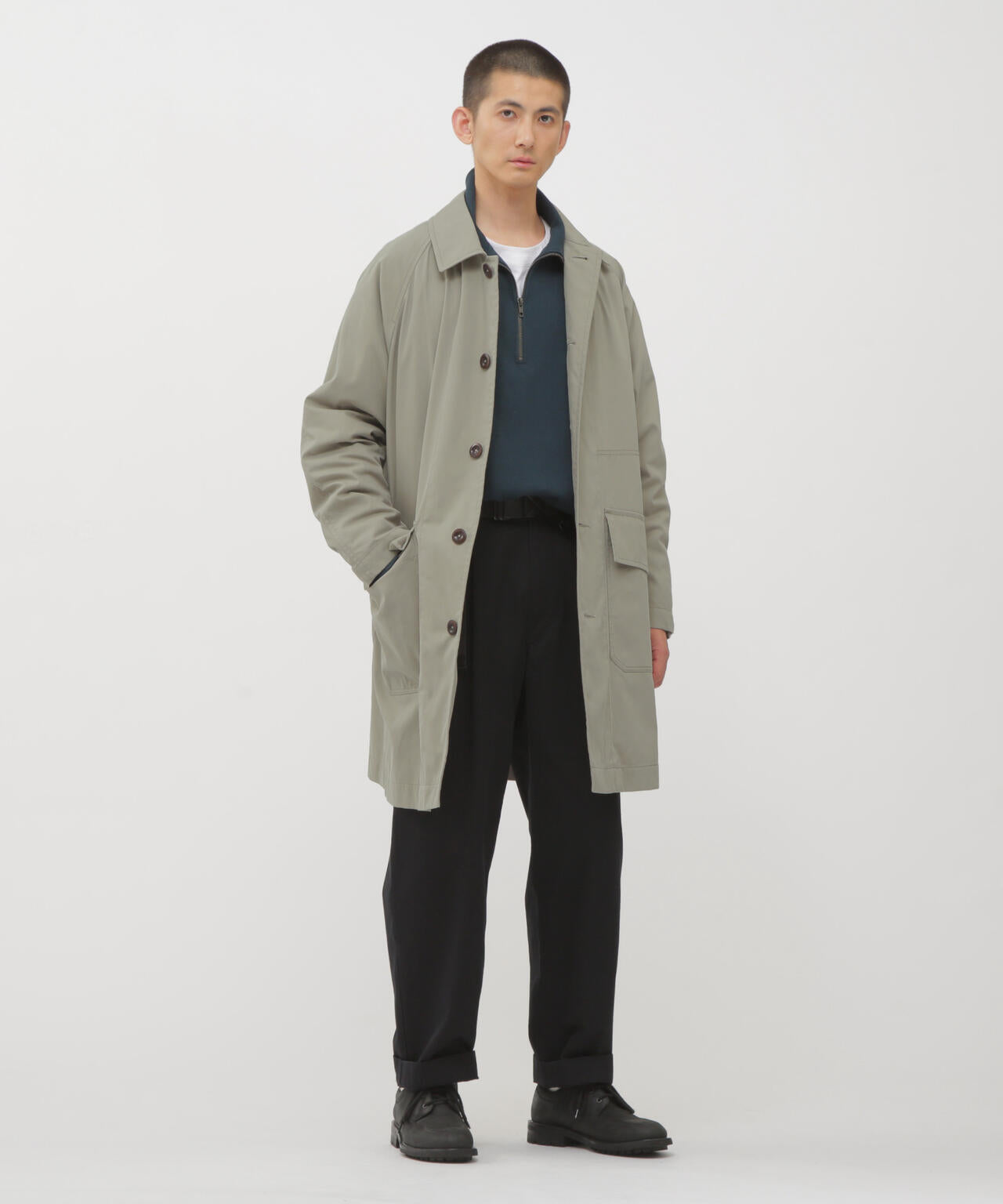 WORN COTTON NYLON COAT | MARGARET HOWELL（マーガレット・ハウエル  