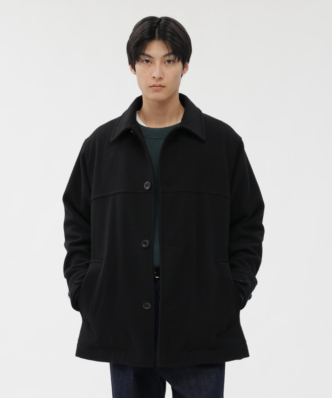 BASIC WOOL MELTON COAT | MARGARET HOWELL（マーガレット・ハウエル