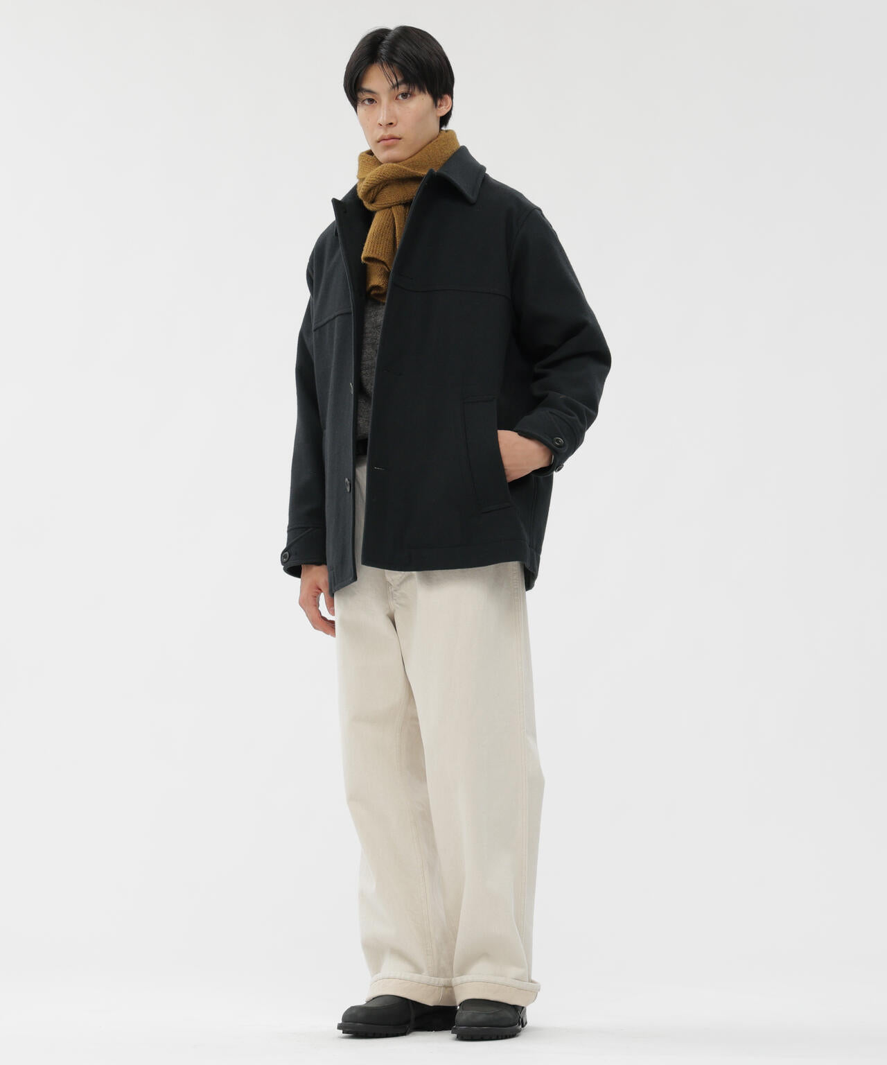 BASIC WOOL MELTON COAT | MARGARET HOWELL（マーガレット