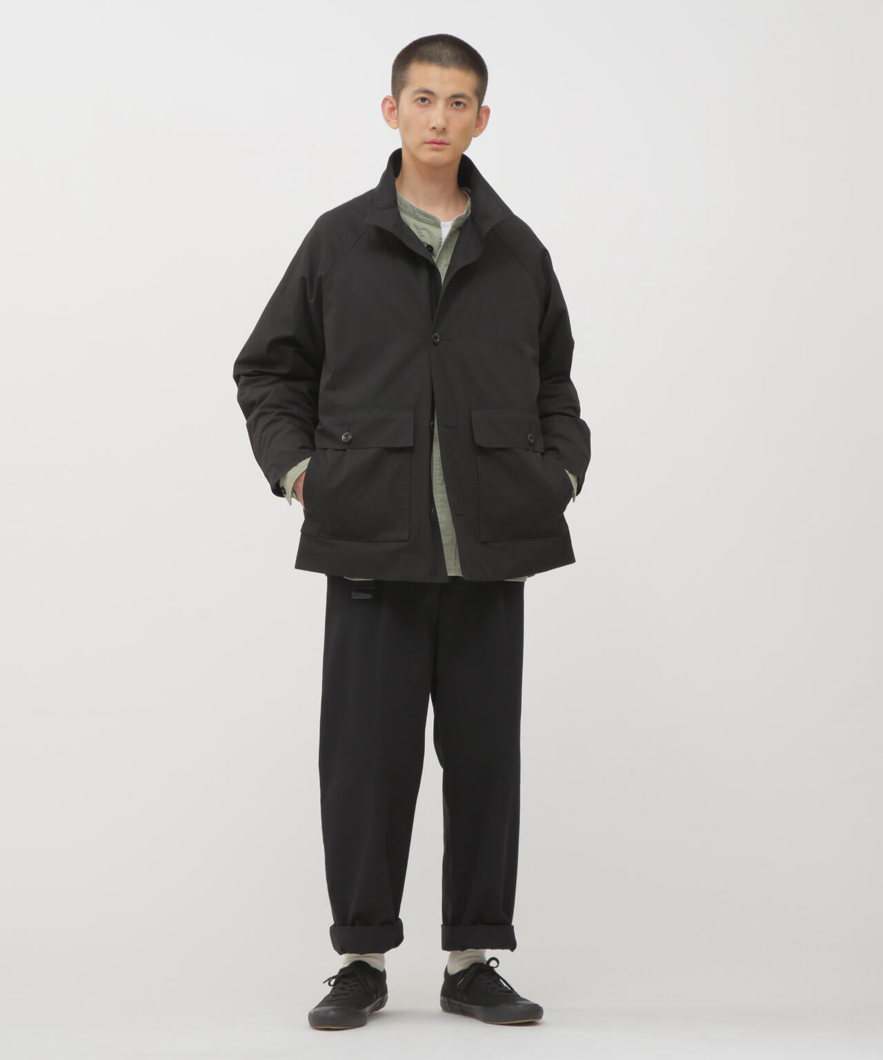 WASHED COTTON PLAINWEAVE BLOUSON | MARGARET HOWELL