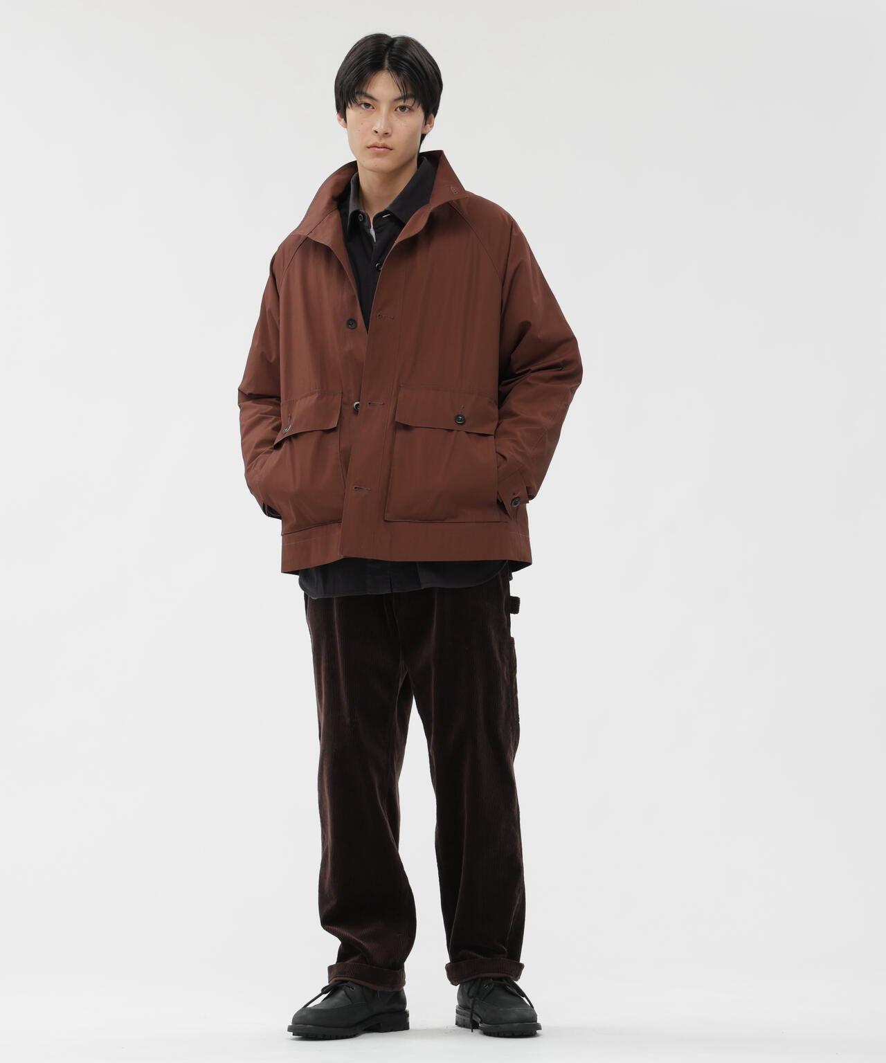 WASHED COTTON PLAINWEAVE BLOUSON