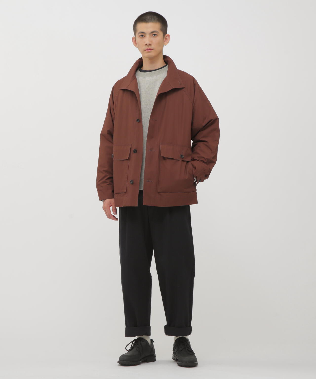 WASHED COTTON PLAINWEAVE BLOUSON