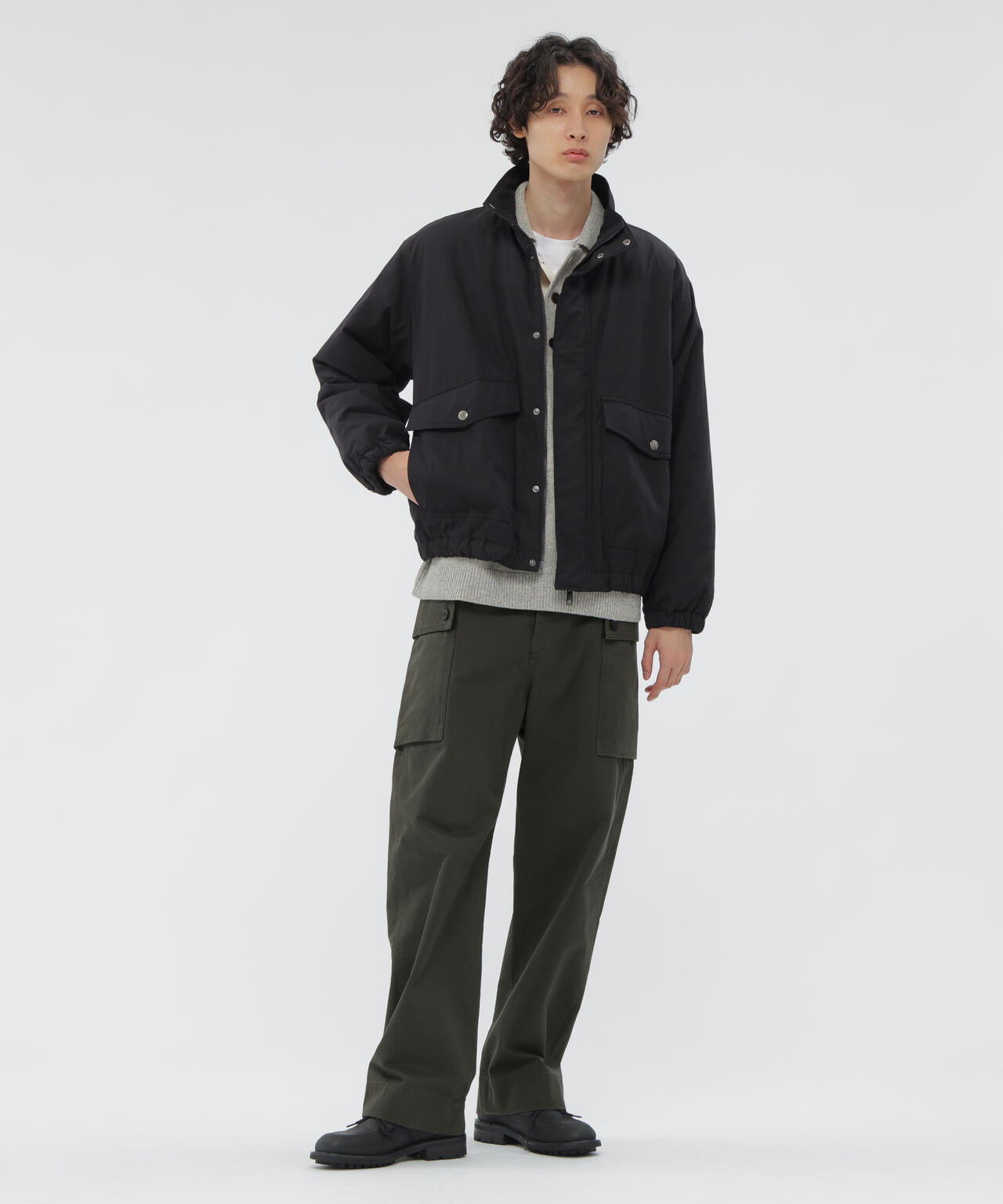 LIGHTWEIGHT COTTON NYLON CANVAS BLOUSON