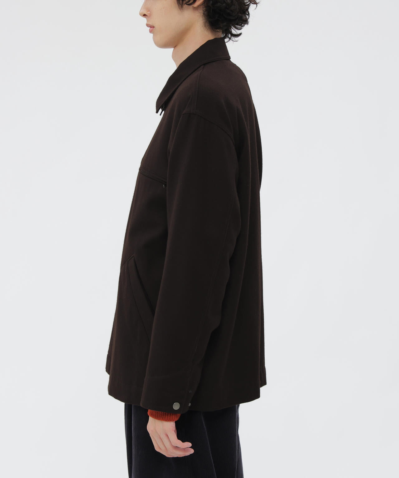 FELTED WOOL SHIRTING BLOUSON