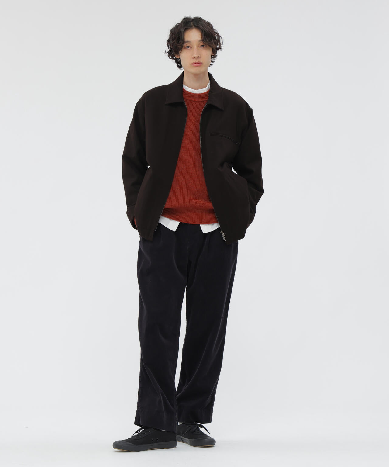 FELTED WOOL SHIRTING BLOUSON
