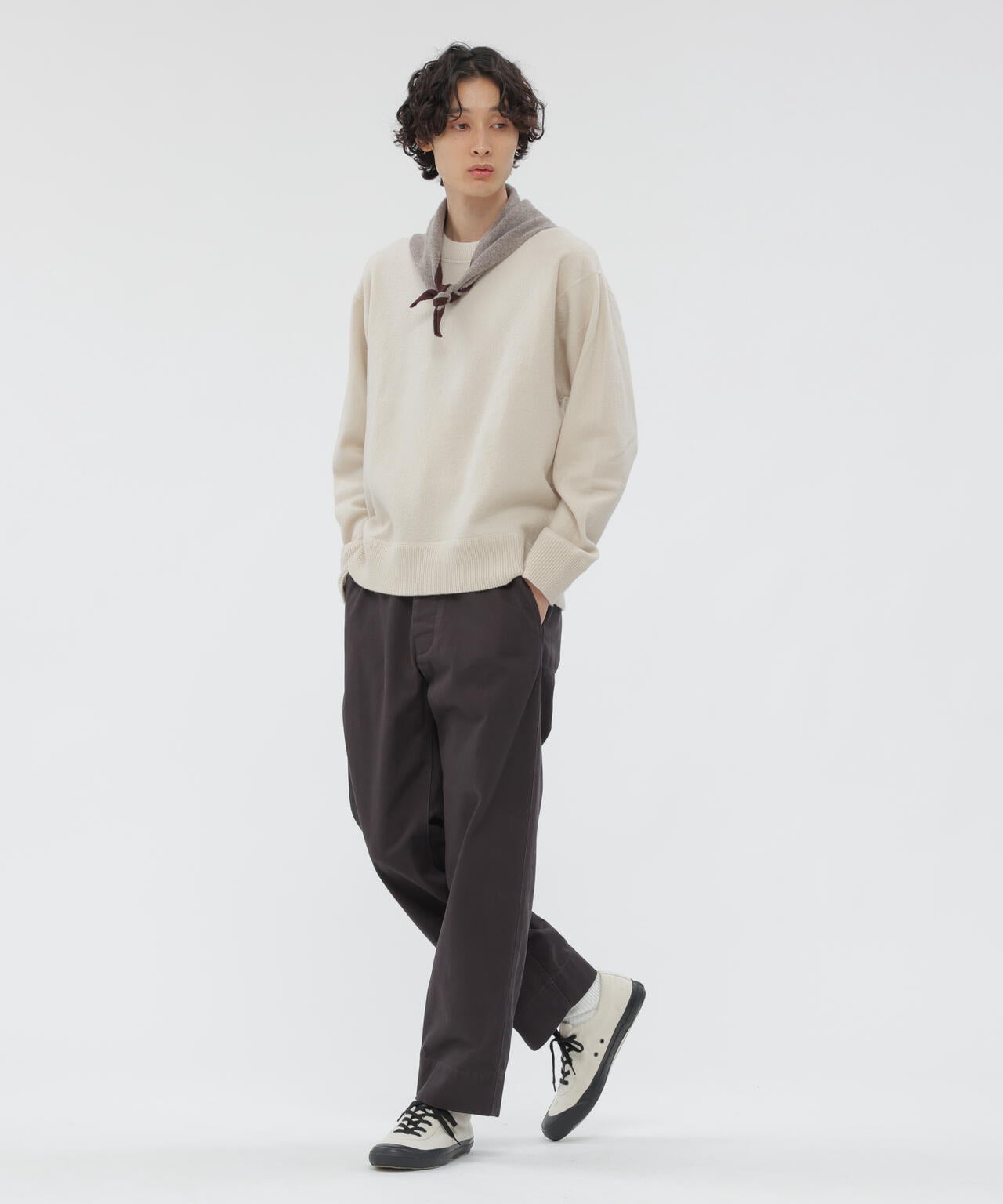 ORGANIC COTTON SATEEN TROUSERS | MARGARET HOWELL（マーガレット