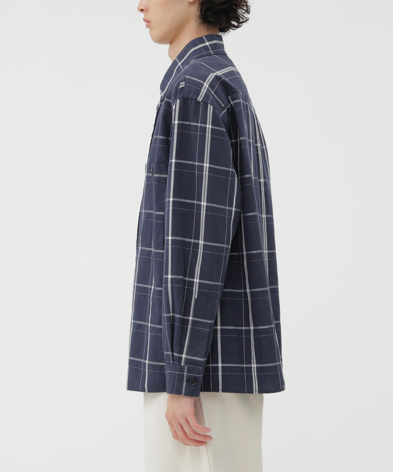 GRAPHIC GRID CHECK COTTON SHIRT