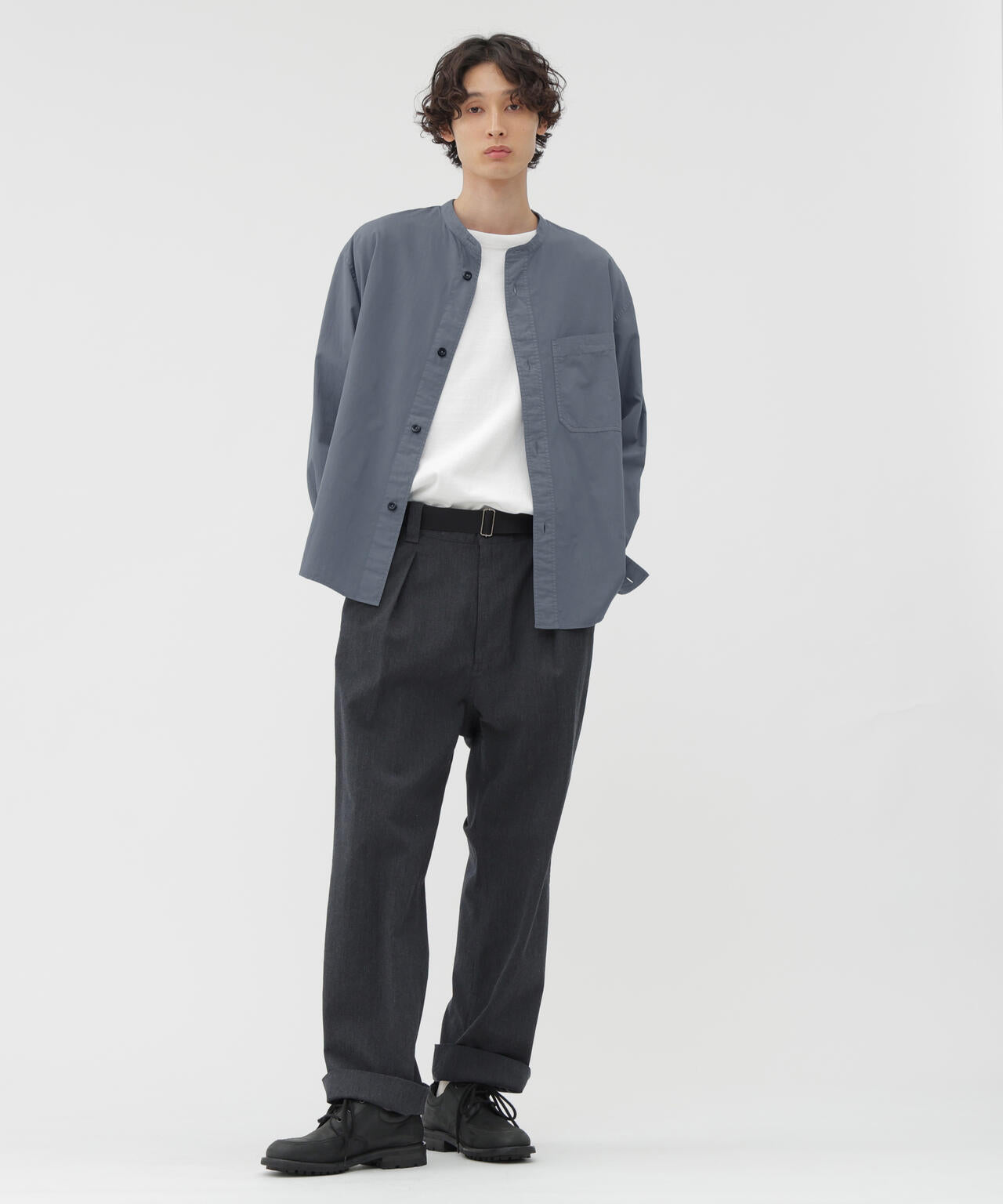 マーガレット・ハウエル　半袖　アンサンブル GARMENT DYE COTTON SHIRTING SHIRT | MARGARET HOWELL