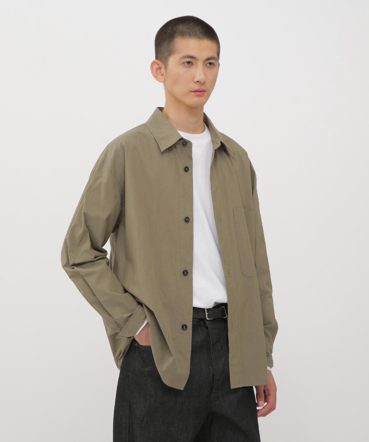 BRUSHED COTTON CHAMBRAY SHIRT