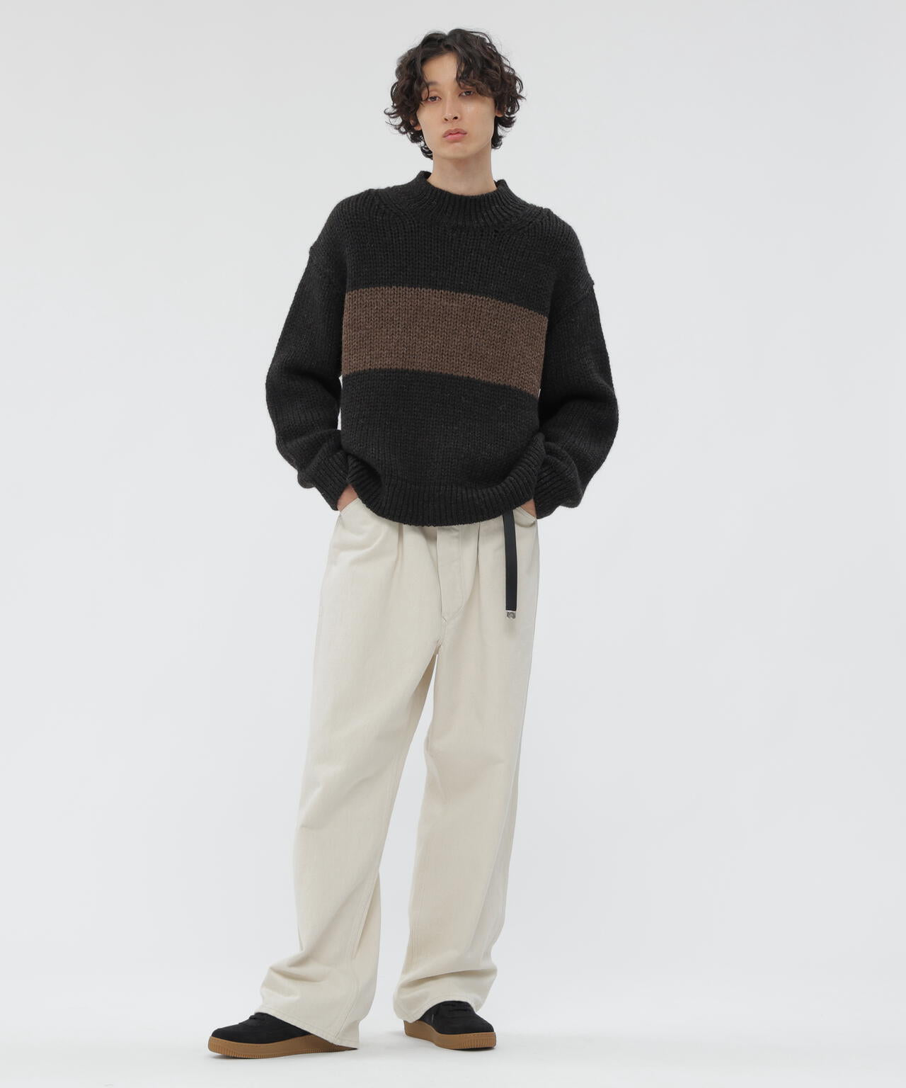 【極美品】マーガレットハウエル SHETLAND LINEN WOOL NATURAL SPUN WOOL KNITWEAR | MARGARET HOWELL（マーガレット