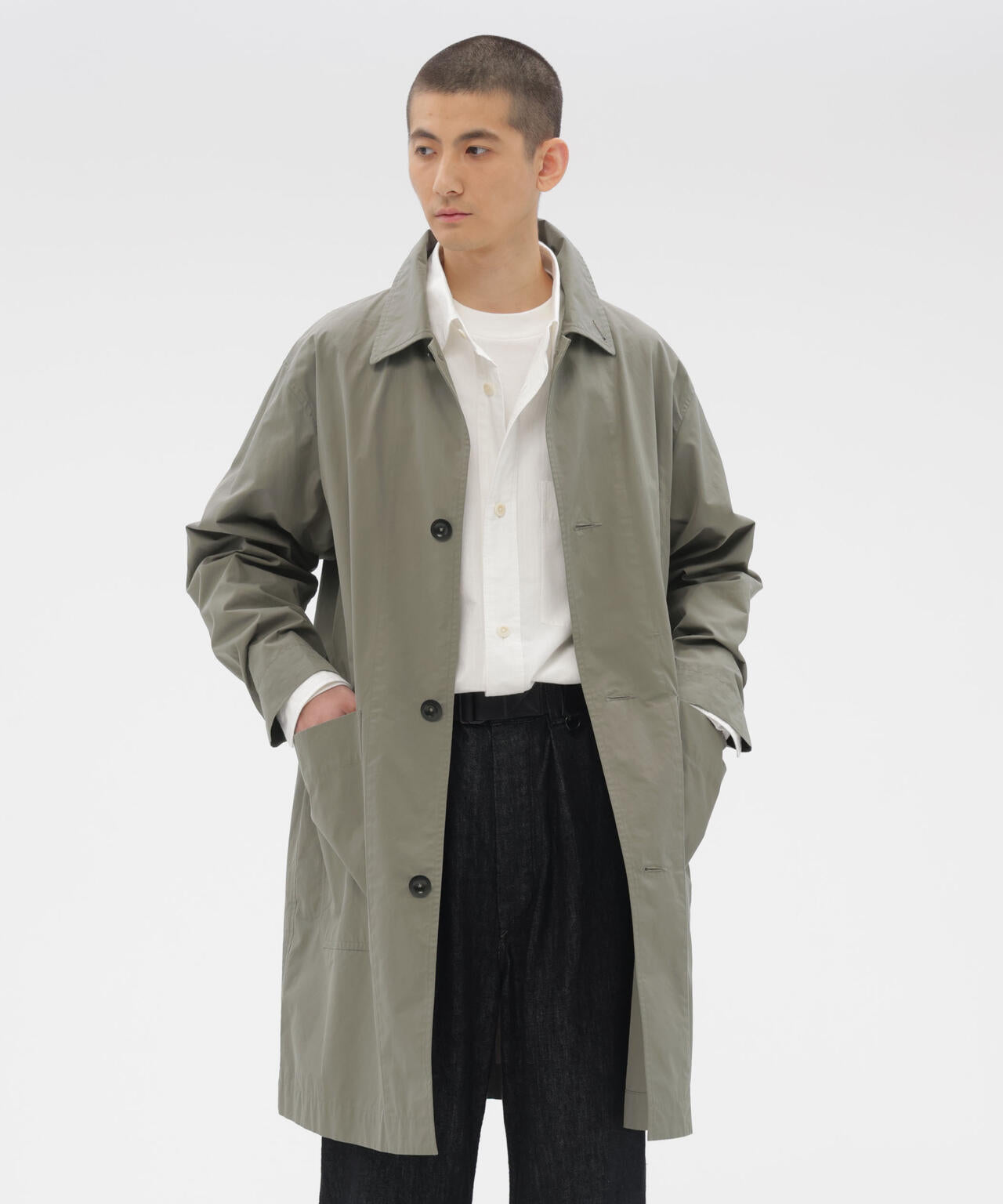 PROOFED COTTON POPLIN COAT