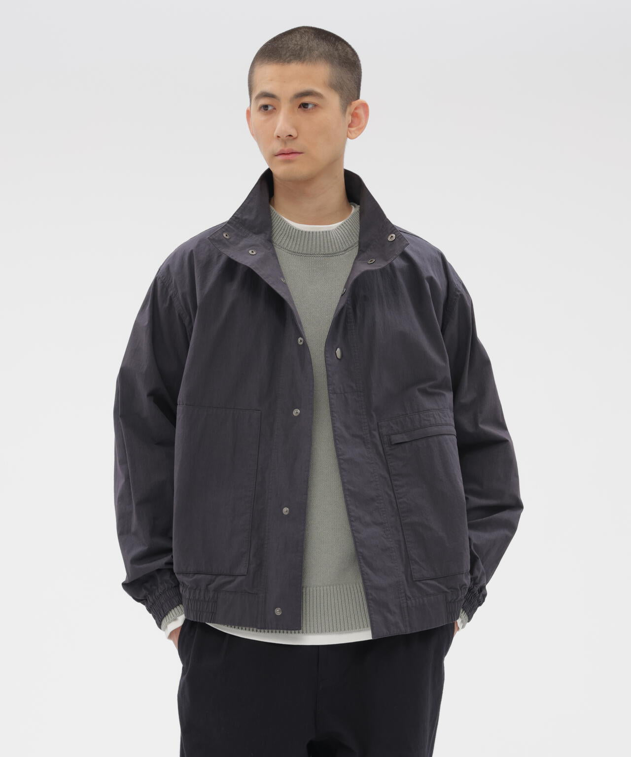 COTTON NYLON PLAINWEAVE BLOUSON