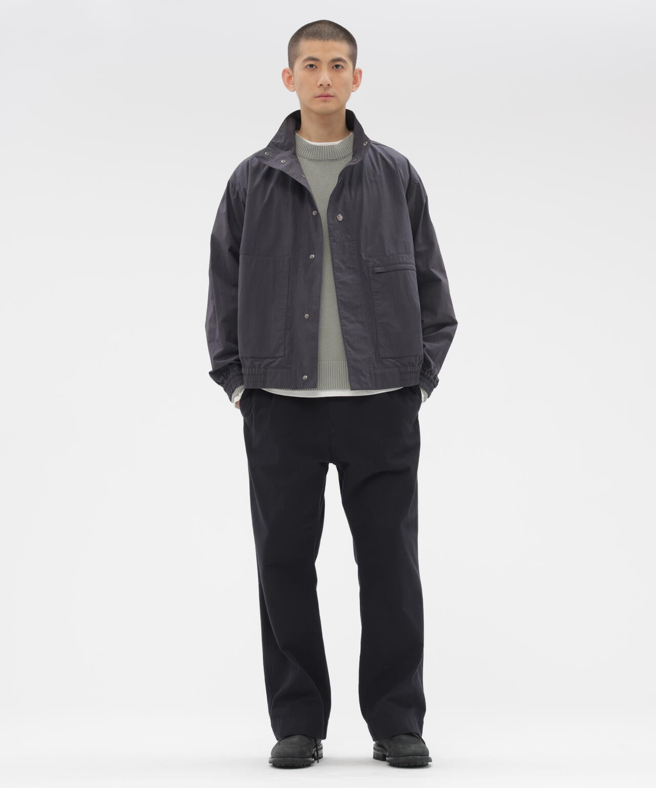 COTTON NYLON PLAINWEAVE BLOUSON