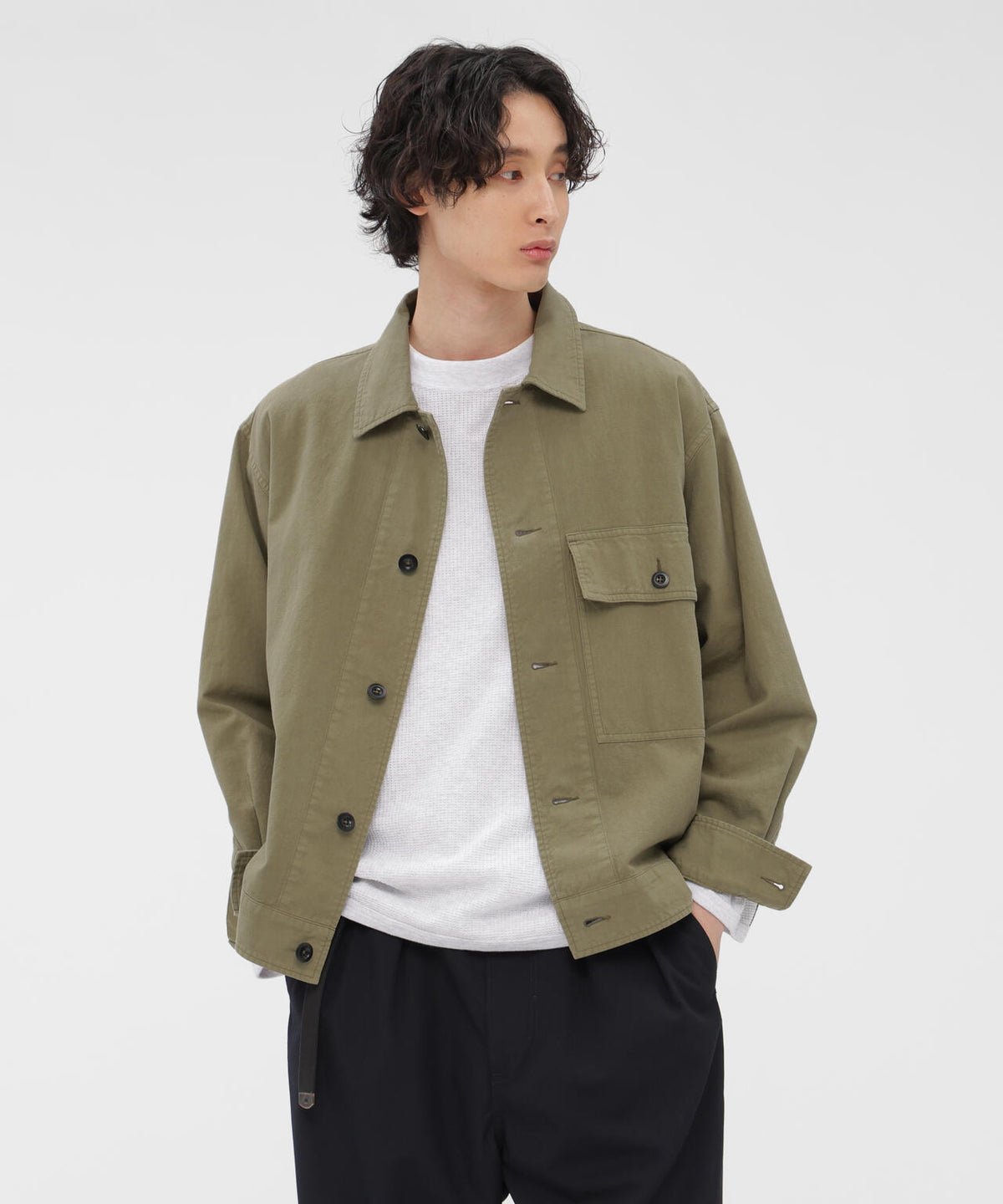 BELGIAN LINEN COTTON PLAINWEAVE BLOUSON | MARGARET HOWELL 