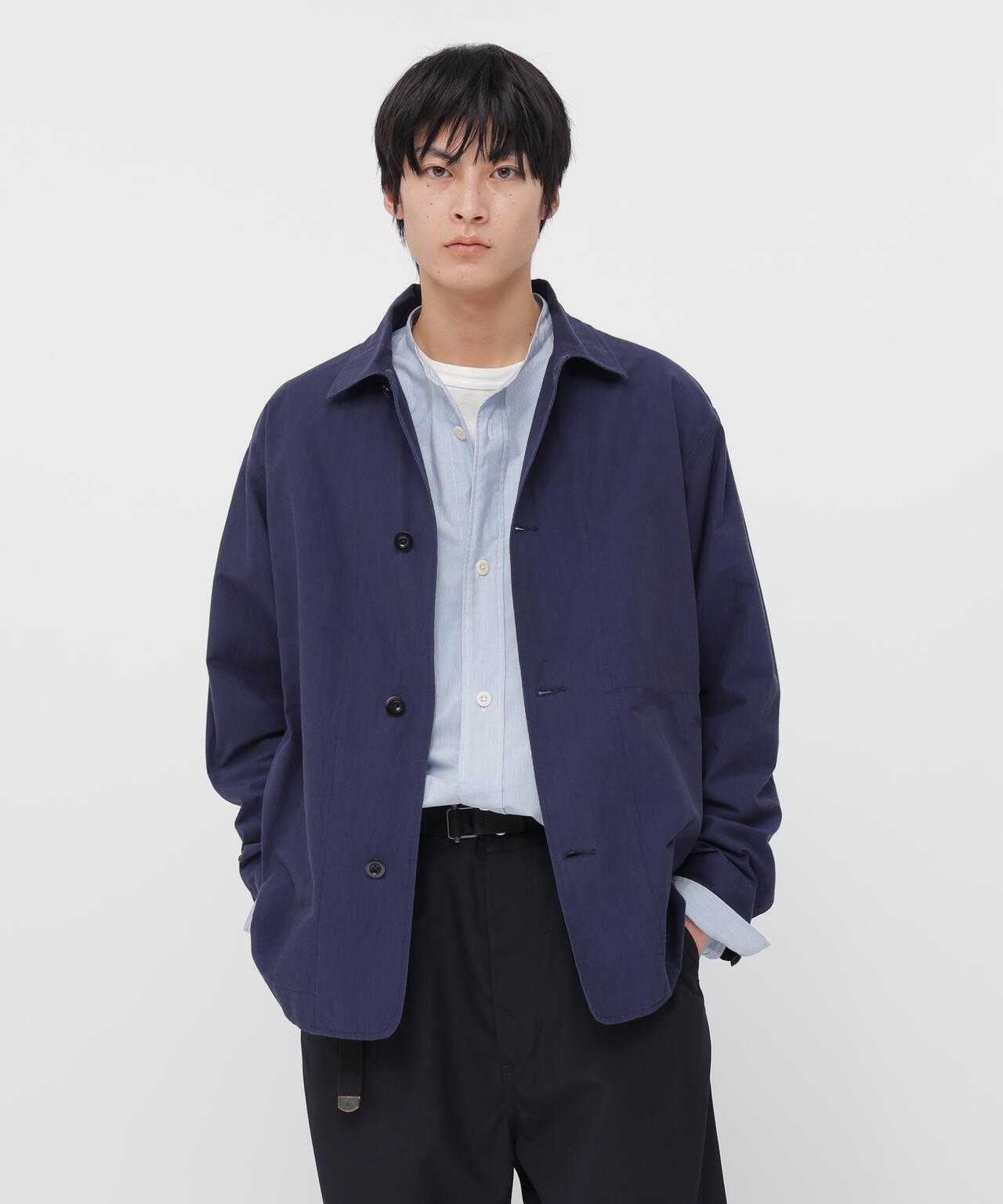 CRISP COTTON CHAMBRAY BLOUSON