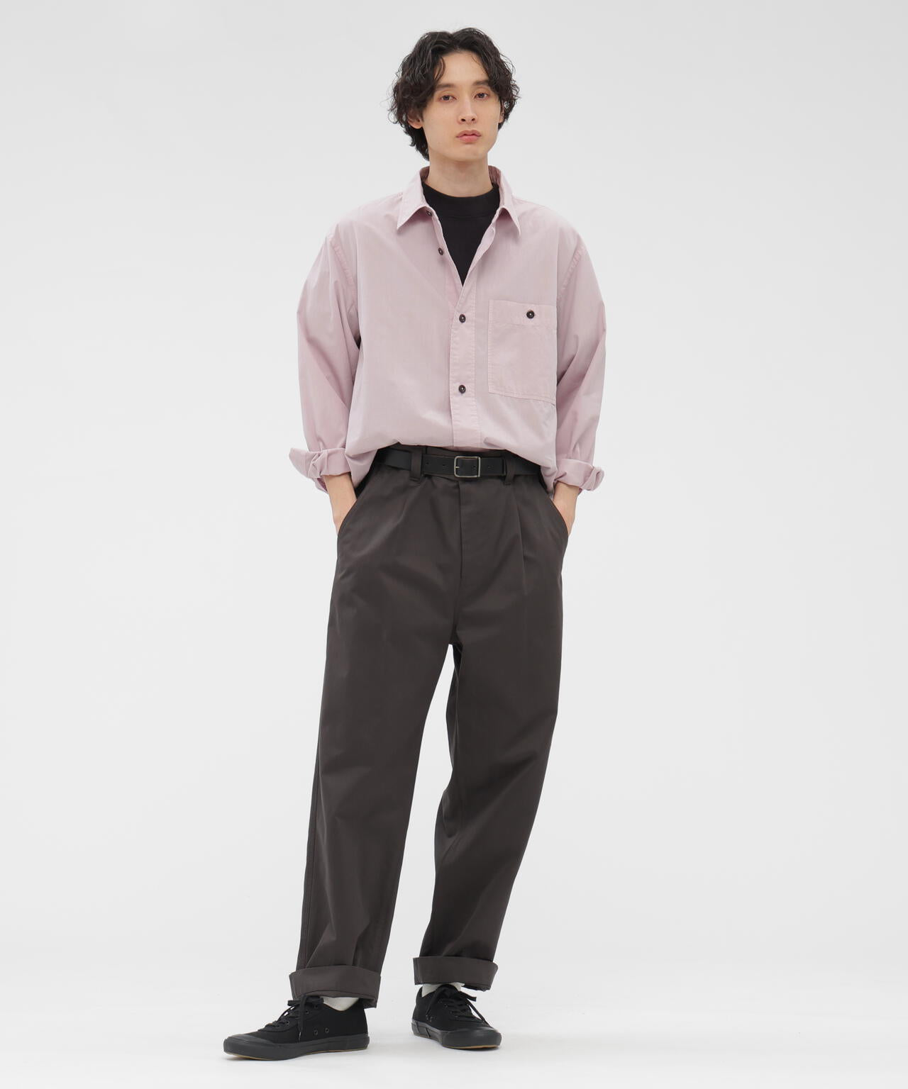 WASHED CHINO COTTON TROUSERS | MARGARET HOWELL（マーガレット