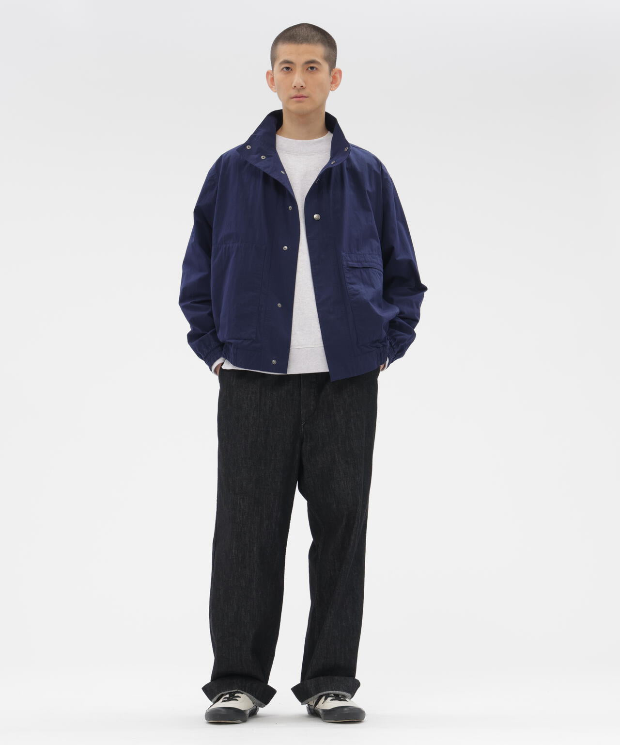 CANTON BLACK LIGHT DENIM TROUSERS | MARGARET HOWELL（マーガレット