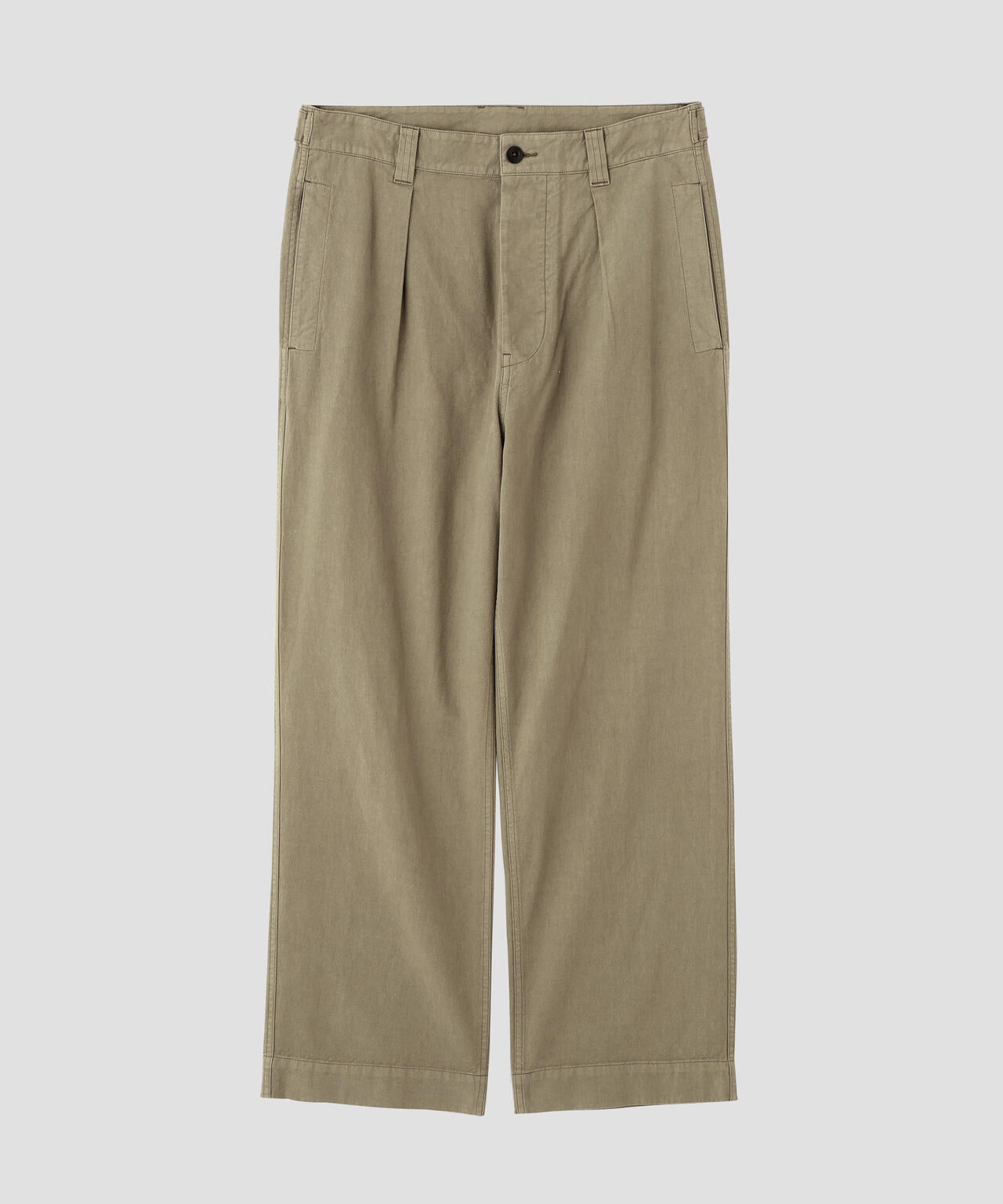 BELGIAN LINEN COTTON PLAINWEAVE TROUSERS