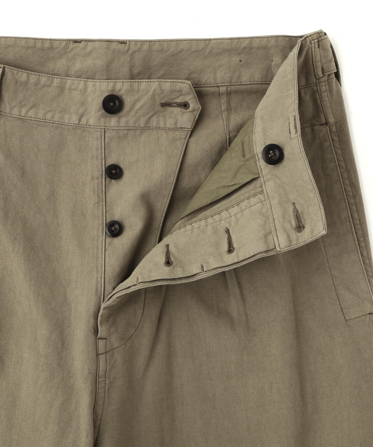 BELGIAN LINEN COTTON PLAINWEAVE TROUSERS